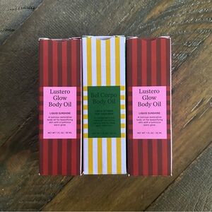 NIB Olio E Osso Bel Corpo Body Oil and Lustero Glow Body Oil Travel Size Set